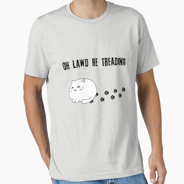 Item preview, Oh lawd he treading Cat T-shirt-stickers designed and sold by Shirt1U.
