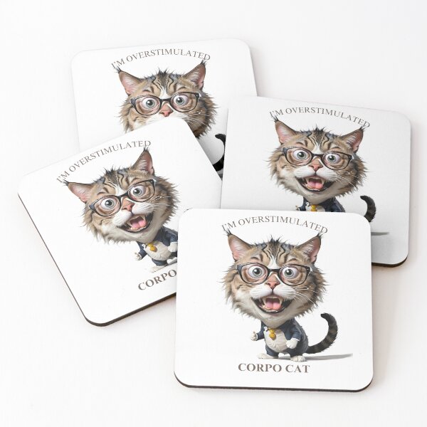 Item preview, Overstimulated corpo cat for corporation employees designed and sold by NebulaLabs.