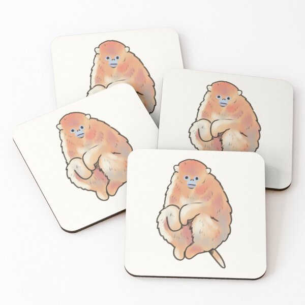 Item preview, cute golden snub-nosed monkey art designed and sold by Artofmayara.