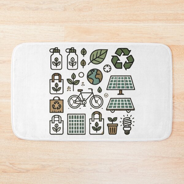 Item preview, Eco-Friendly Icons for Daily Habits designed and sold by WildVista.