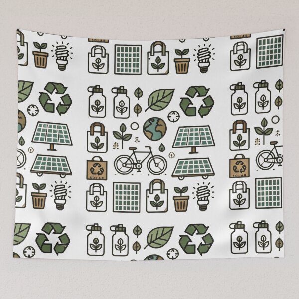 Item preview, Eco-Friendly Icons for Daily Habits designed and sold by WildVista.