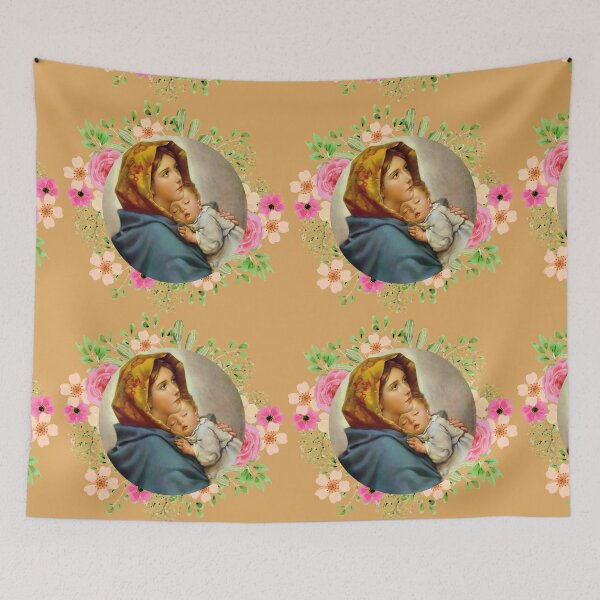 Item preview, Madonna of the Street I Madonna and Child I Catholic Stickers I Christian Wall Art I Our Lady I Virgin Mary designed and sold by tanabe.