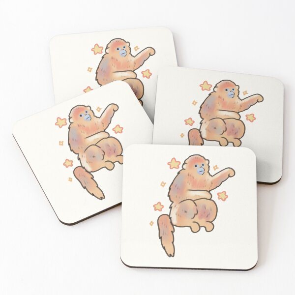 Item preview, golden snub-nosed monkey illustration  designed and sold by Artofmayara.