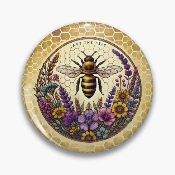Item preview, Save the Bees Floral Design designed and sold by WildVista.