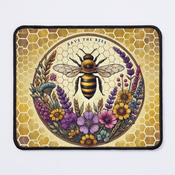 Item preview, Save the Bees Floral Design designed and sold by WildVista.