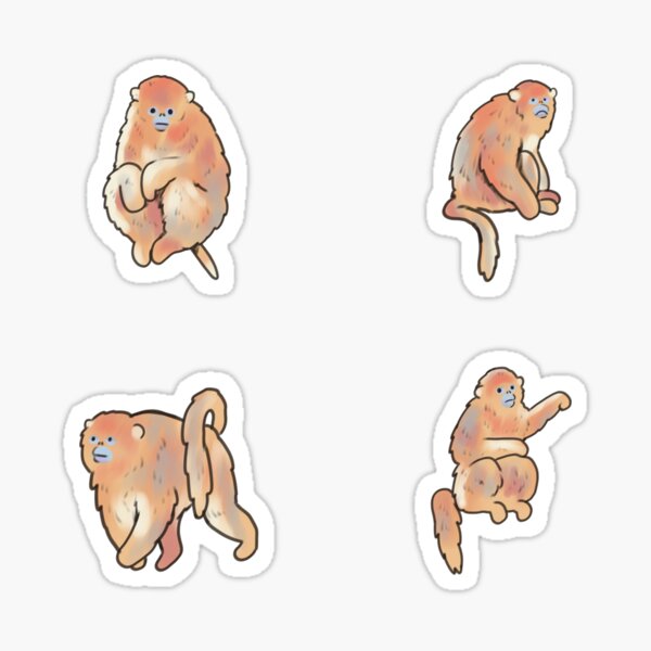 Item preview, golden snub nosed monkey pack  designed and sold by Artofmayara.