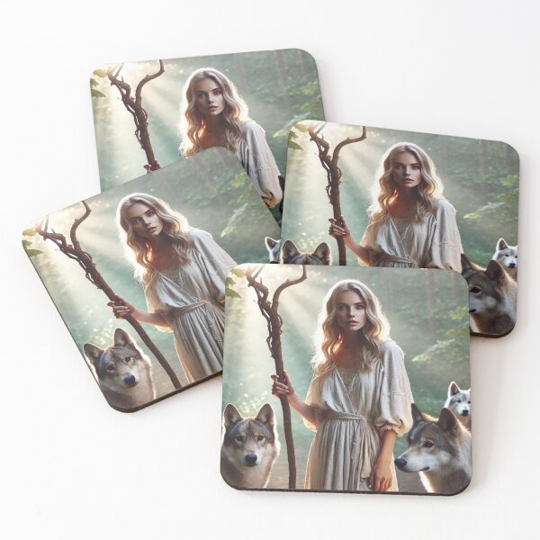 Item preview, Witch with a pack of wolves designed and sold by gomezabstract.