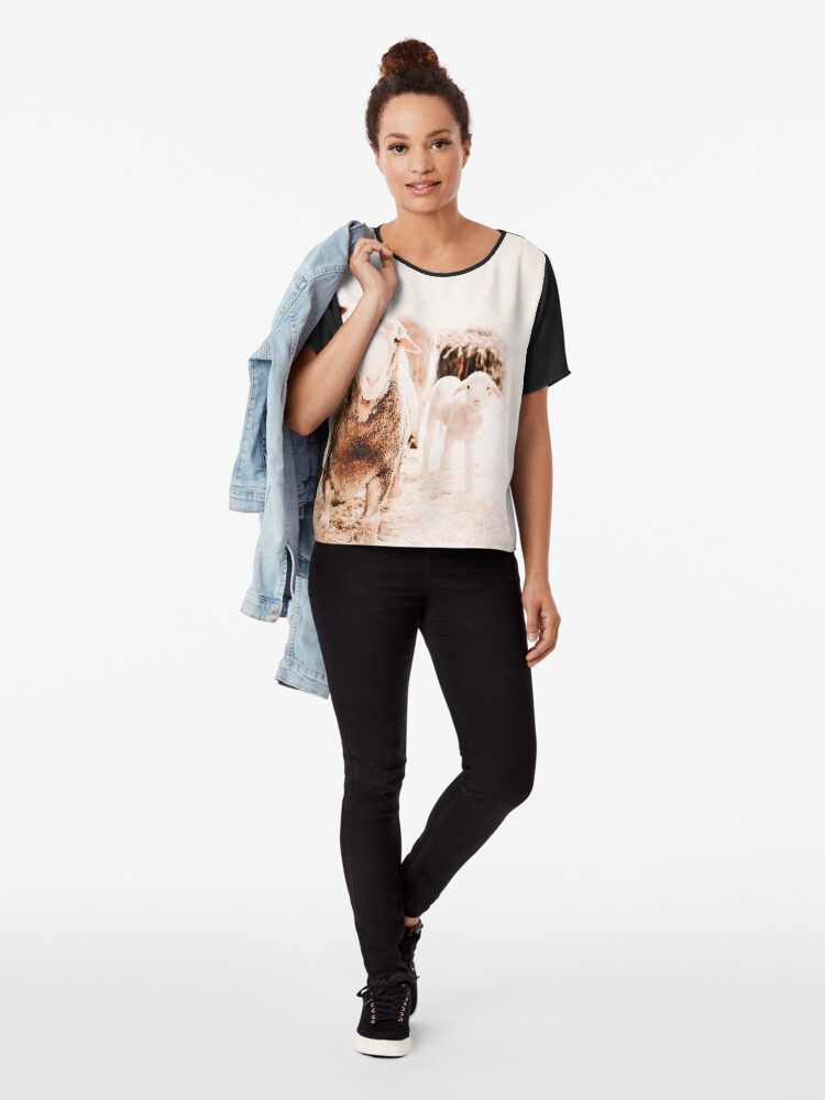 Alternate view of Millys family portrait Chiffon Top
