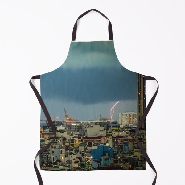 Item preview, Urban Thunderstorm: Lightning over District 7 Saigon designed and sold by KMNscapes – Ireland Prints & Beyond.