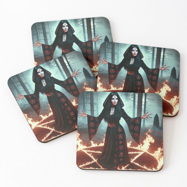 Item preview, Witch standing on a pentagram of fire designed and sold by gomezabstract.
