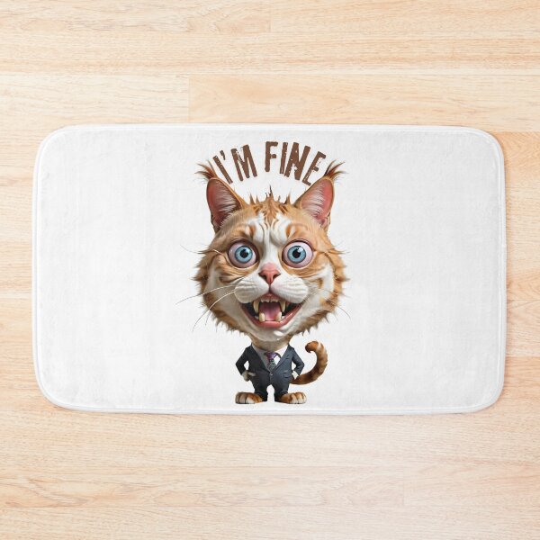 Item preview, I'm fine overstimulated corpo cat designed and sold by NebulaLabs.