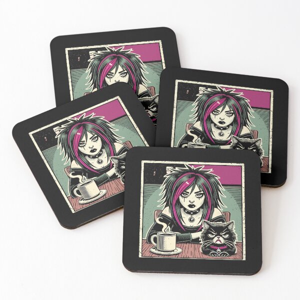 Item preview, Pastell Goth Style Mürrischer Katzenliebhaber Goth designed and sold by LuminOrb.