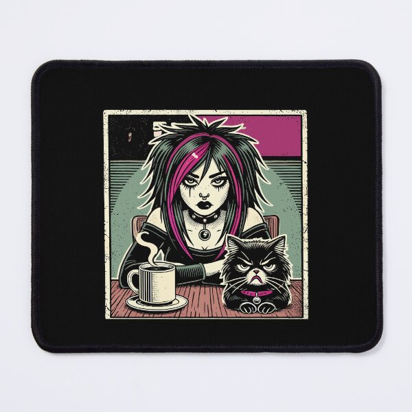 Item preview, Pastell Goth Style Mürrischer Katzenliebhaber Goth designed and sold by LuminOrb.
