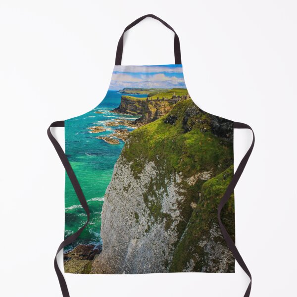 Item preview, Turquoise Tranquility: Dunluce Castle Overlooking the Giant's Causeway designed and sold by KMNscapes – Ireland Prints & Beyond.