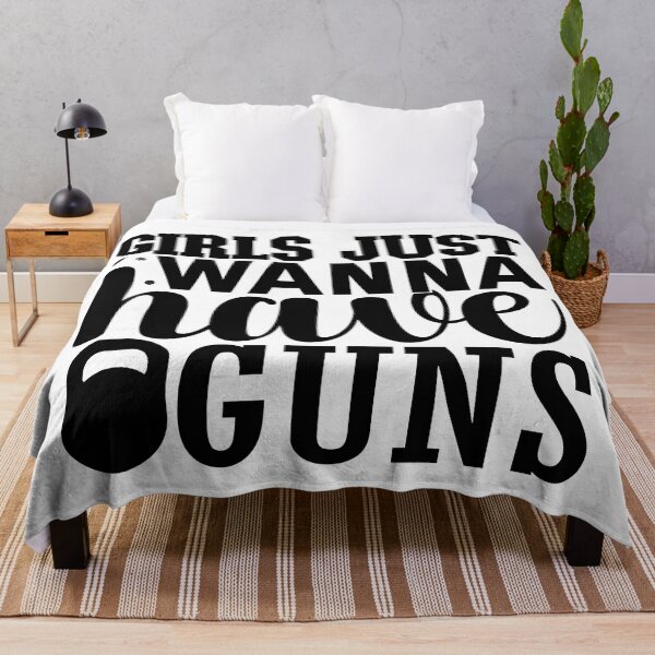 Item preview, Just Wanna Have Guns Funny Gym Quote designed and sold by NiceQuotesBro.