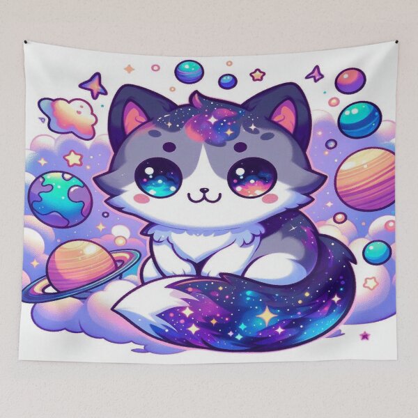 Item preview, Galactic Elegance: A Cat in the Universe designed and sold by FotoworldEdel.