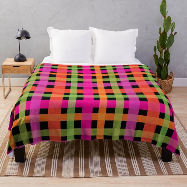 Item preview, Candy Check in Hot Solid Hues on Black designed and sold by PaisleyMcNoodle.