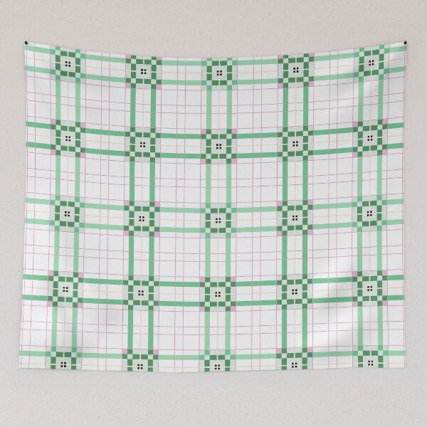 Item preview, Tartan, Big Square, White and green version designed and sold by Alex  Blud.