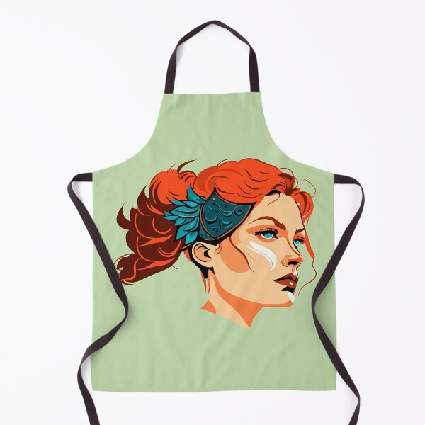 Item preview, Copper Haired and Blue Eyes Woman Portrait designed and sold by AgarutanPrint.