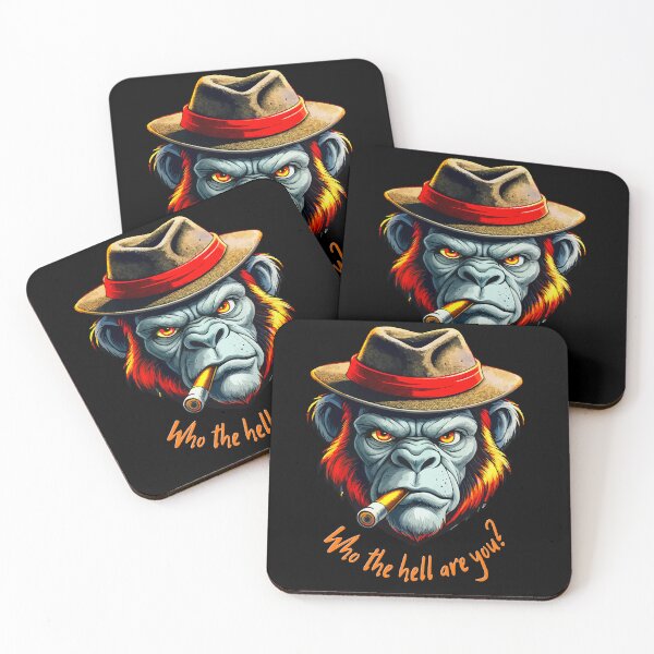Item preview, Grumpy Monkey with Cigar: Who Are You? designed and sold by VikArtStudio.