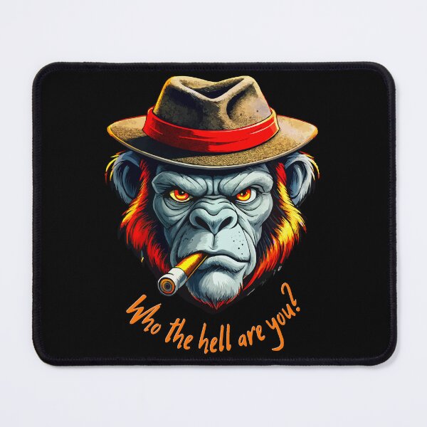 Item preview, Grumpy Monkey with Cigar: Who Are You? designed and sold by VikArtStudio.