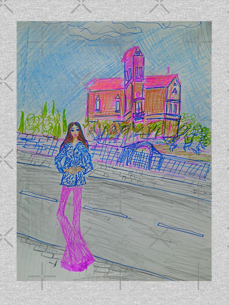 Fashion Illustration: Girl In Front of A House by IvanaKada
