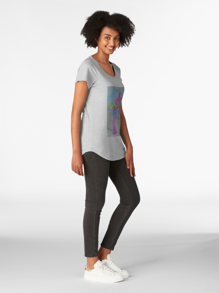 Alternate view of Fashion Illustration: Girl In Front of A House Premium Scoop T-Shirt