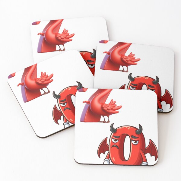 Item preview, Red bird standing on number seven, devilish zero below designed and sold by MochimCafe.