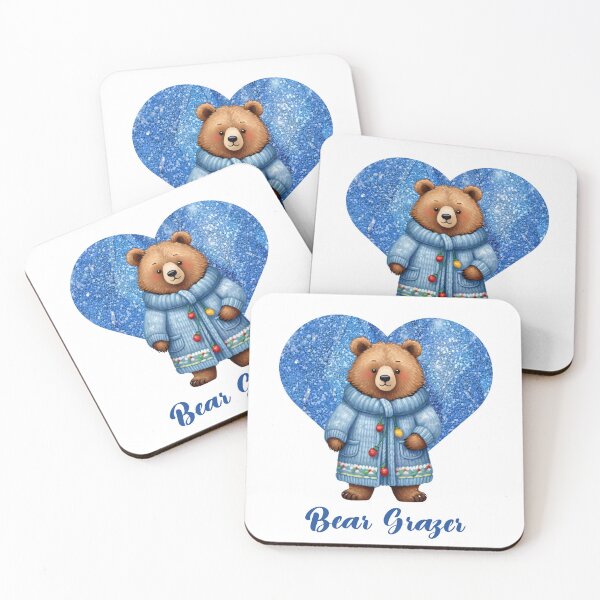 Item preview, Charming Bear Grazer in Blue Glitter Heart designed and sold by AlexeyevZurga.