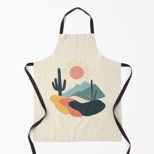 Item preview, Sun and Cactus Illustration, Child Art, Colorful Desert Landscape Drawing, Wall Decor for Kids designed and sold by hannaprescott.