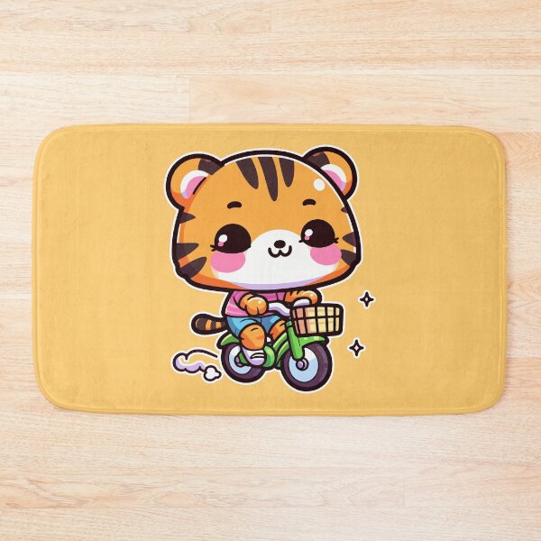 Item preview, Kawaii Cute Tiger Riding A Bicycle 3 | Pet and Animals for Men and Women t-shirt designed and sold by panchiTWO.