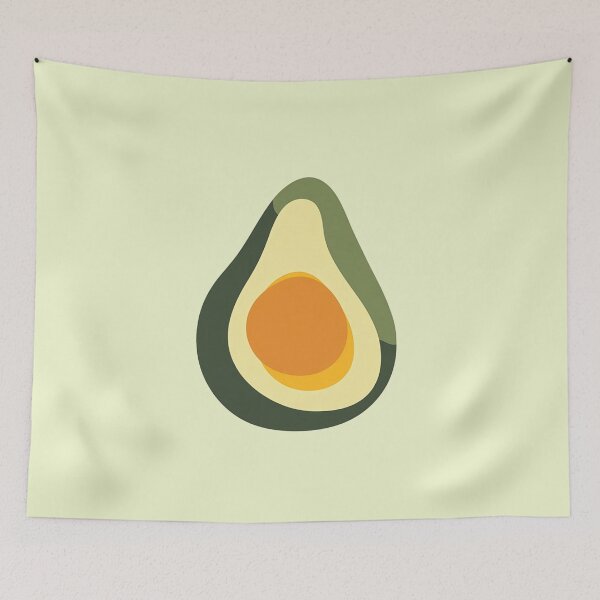 Item preview, Avocado Illustration, Kids Art, Colorful Fruit Drawing, Illustration for Kids Room designed and sold by hannaprescott.