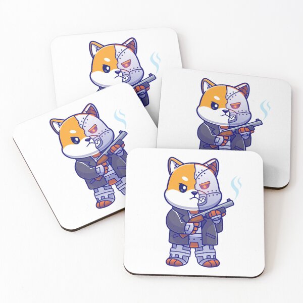 Item preview, Cute Shiba Inu Dog Robot Cyborg Holding Gun designed and sold by armianasser.