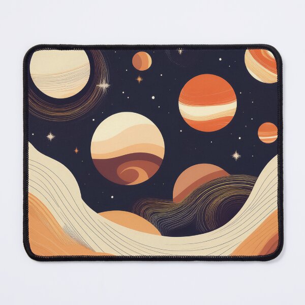 Item preview, A design of a nature-inspired space background with earthy tones, featuring planets. designed and sold by HEMRO.