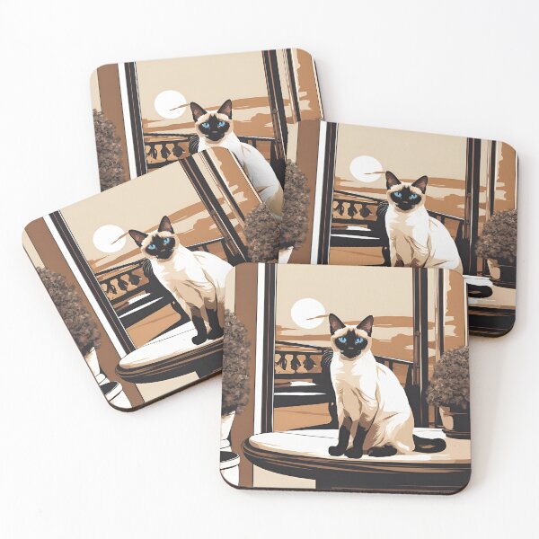 Item preview, Siamese cat poster designed and sold by REDCATWWW.