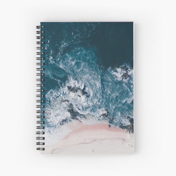 I love the sea - written on the sand Spiral Notebook