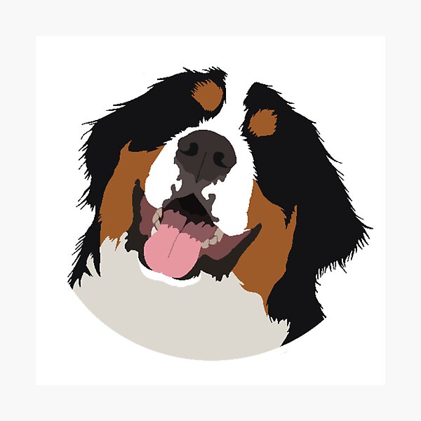 Item preview, Bernese mountain dog minimalist style cute dog  designed and sold by CreativelySophG.