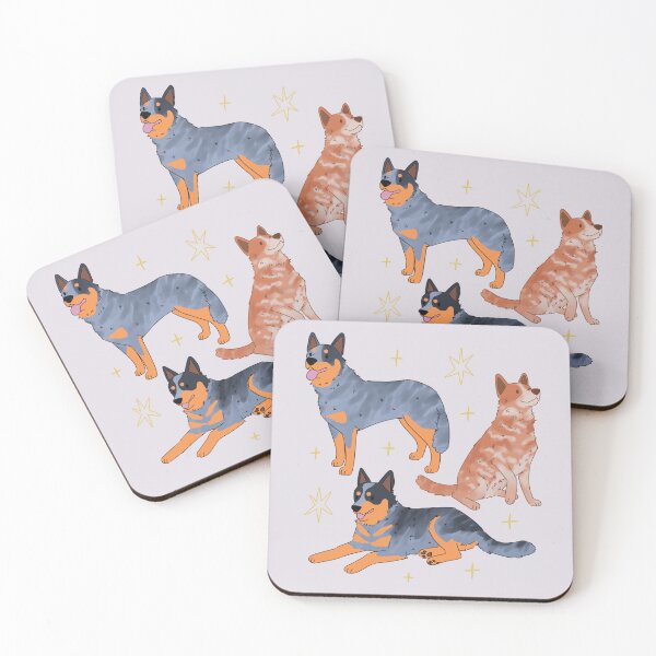 Item preview, Australian Cattle Dog cute illustration  designed and sold by YaraCuteArt.