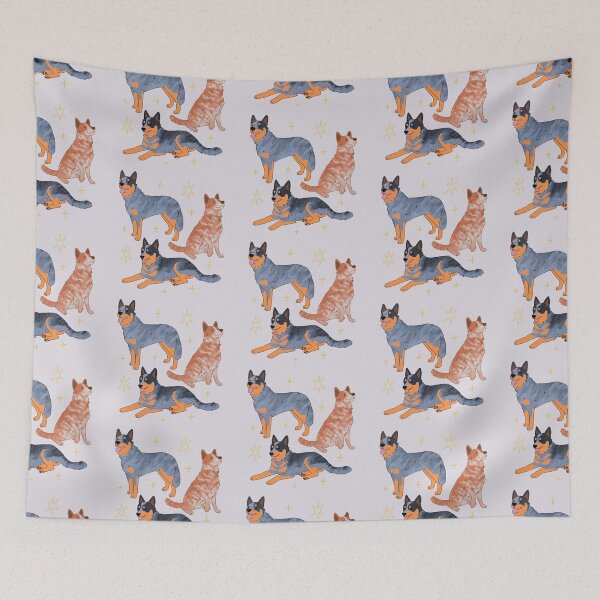 Item preview, Australian Cattle Dog cute illustration  designed and sold by YaraCuteArt.