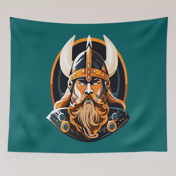 Item preview, Viking Warrior's Portrait,Portrait of Medieval's Warrior designed and sold by AgarutanPrint.