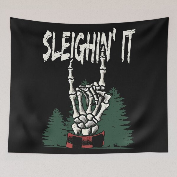 Item preview, Sleighin' It Christmas Skeleton Hands designed and sold by CreepyCornerArt.