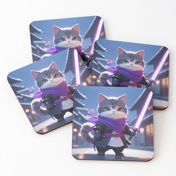Item preview, cute cat costume as ninja designed and sold by mamacub.
