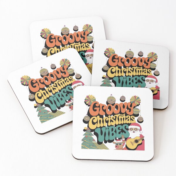 Item preview, Groovy Christmas Vibes Retro 70s Hippie Holiday Design designed and sold by BunBuntheDog-.