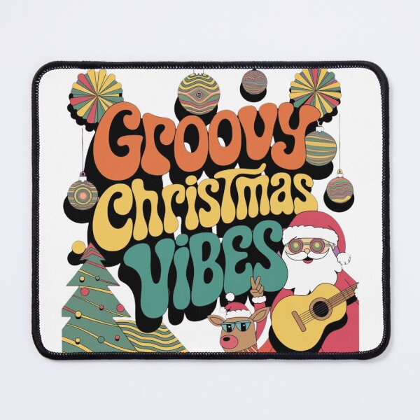 Item preview, Groovy Christmas Vibes Retro 70s Hippie Holiday Design designed and sold by BunBuntheDog-.