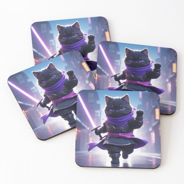 Item preview, cute cat costume as ninja designed and sold by mamacub.