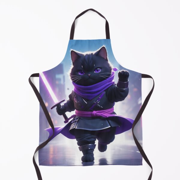 Item preview, cute cat costume as ninja designed and sold by mamacub.