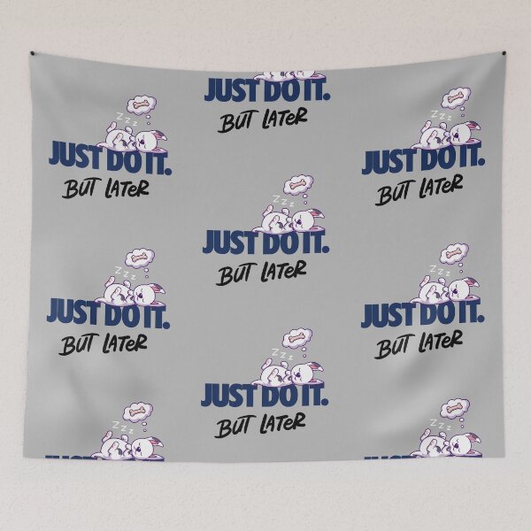 Item preview, JUST DO IT  but later cute sleeping dog nike designed and sold by Psycho-Crazy.