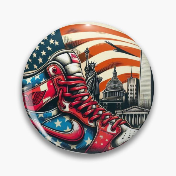 Item preview, Falcon88 sneakers melting graffiti USA flag designed and sold by Imaginarium of Chaos falcon88 .