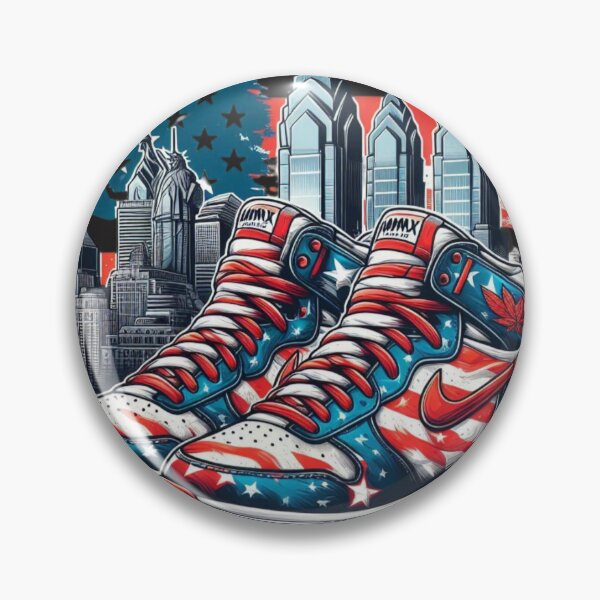 Item preview, Falcon88 sneakers melting graffiti USA flag designed and sold by Imaginarium of Chaos falcon88 .
