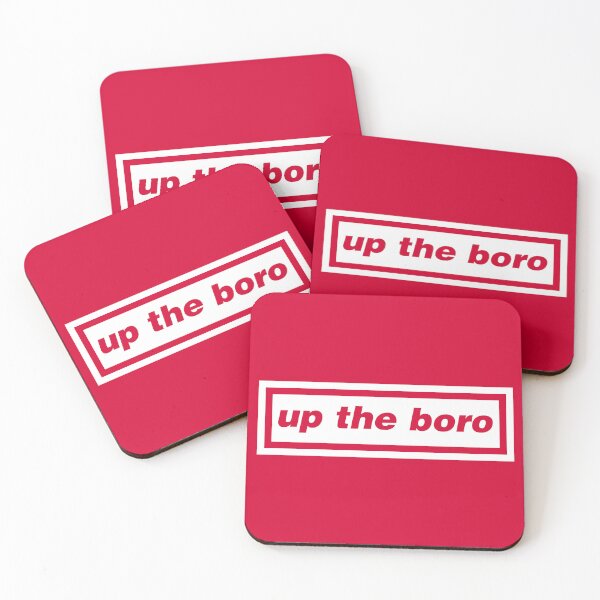 Item preview, Up The Boro Middlesbrough Oasis parody Red Background designed and sold by Logo-A-GoGo.